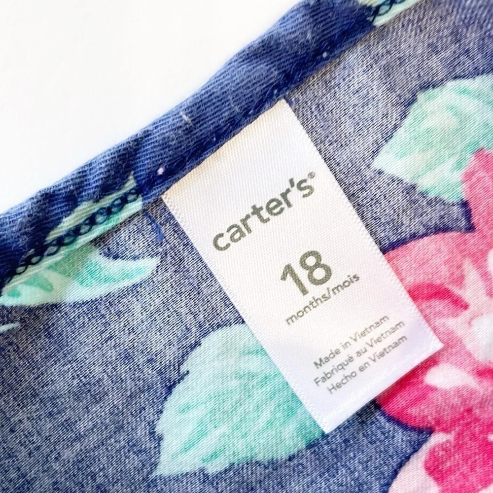 Carter's floral print baby girls jumpsuit